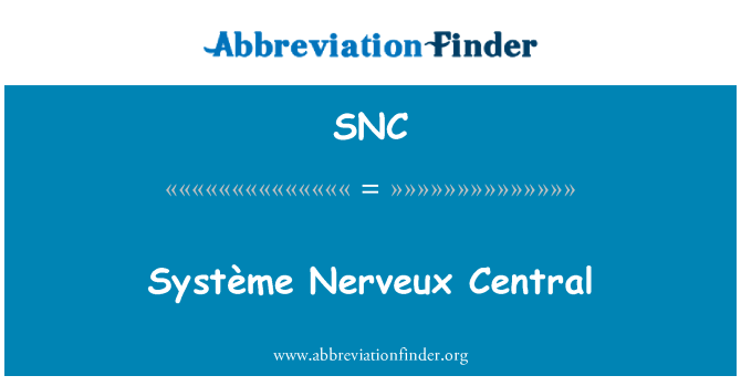 SNC: Système Nerveux Central