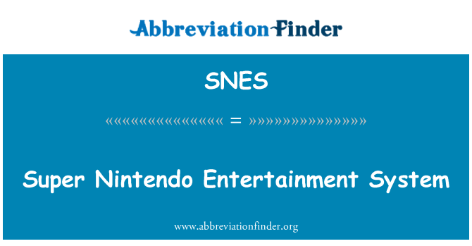 SNES: Super Nintendo Entertainment systém