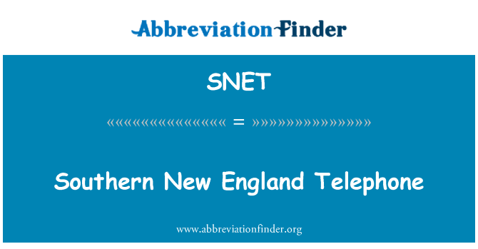 SNET: Sudul New England telefon