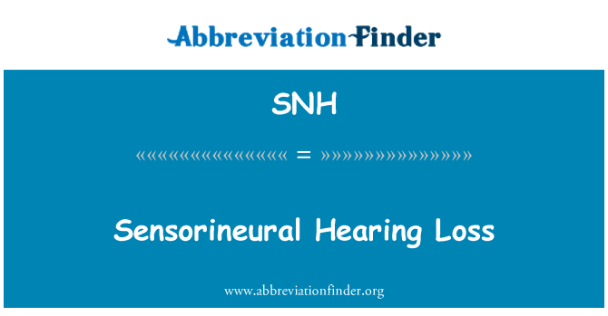 SNH: Pérdida auditiva neurosensorial