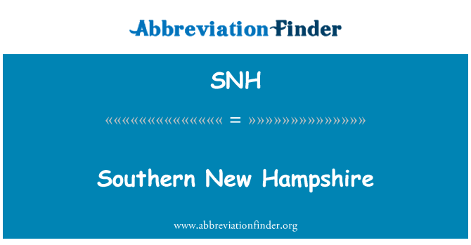 SNH: Südlichen New-Hampshire