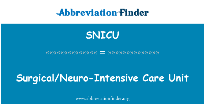 SNICU: Chiriji/Neuro-wenyay espesyal lopital inite w la