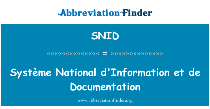 SNID: Système nasyonal d'Information et de dokiman