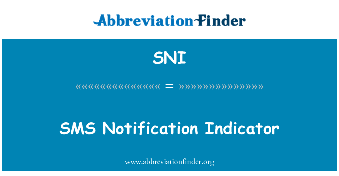 SNI: SMS pemberitahuan penunjuk