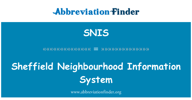 SNIS: 謝菲爾德鄰里資訊系統