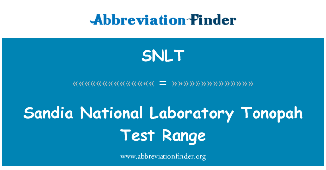 SNLT: Sandia National laboratori Tonopah prova gamma