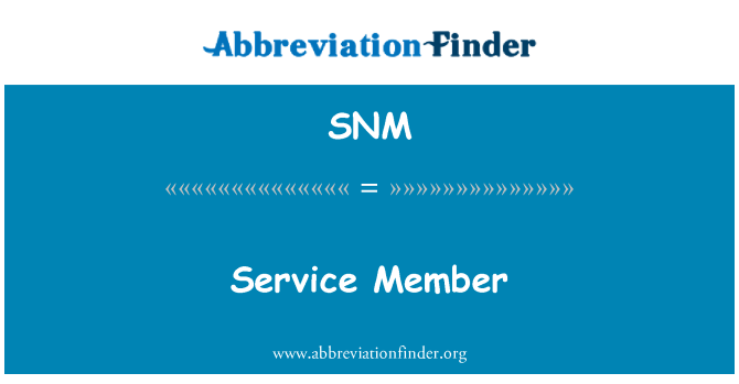 SNM: Služba člen
