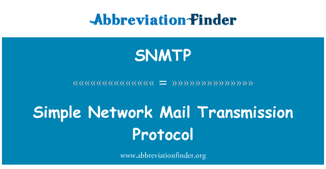 SNMTP: Senp rezo pa lapòs transmisyon pwotokòl