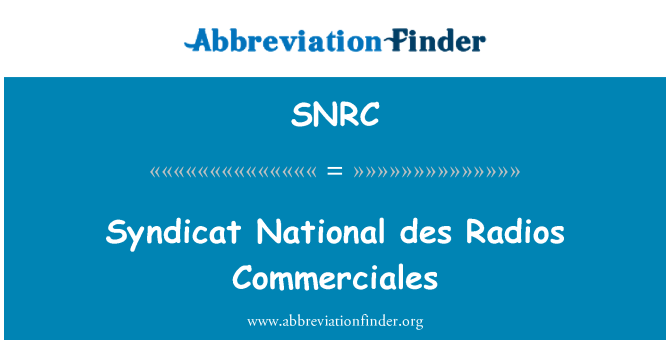 SNRC: Nacionalinės Syndicat des radijo Commerciales