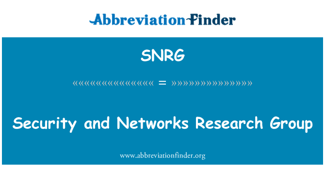 SNRG: Securitate şi reţele Research Group