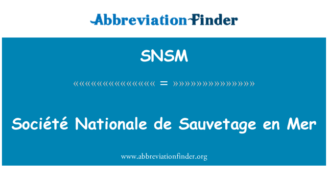 SNSM: ذلك دي الوطنية Société en Mer