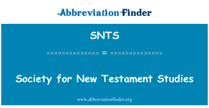 SNTS: Seltsi uue testamendi uuringud