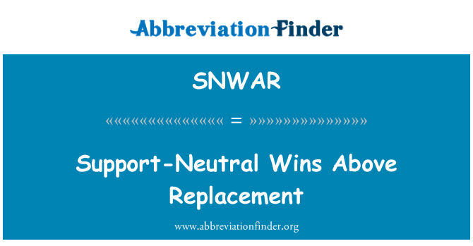 SNWAR: Ondersteuning-neutrale Wins boven vervanging