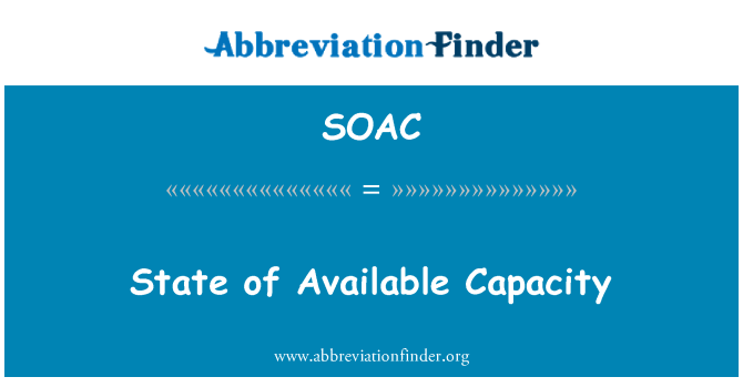 SOAC: L-Istat tal-kapaċità disponibbli