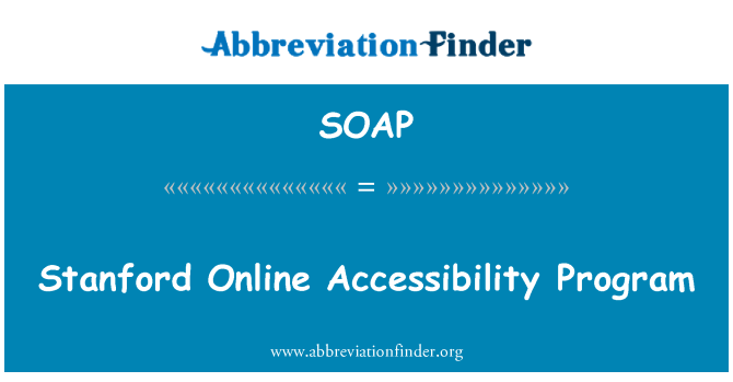 SOAP: Stanford on-line dostupnost programa