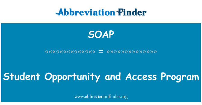 SOAP: Študent príležitosť a Access Program