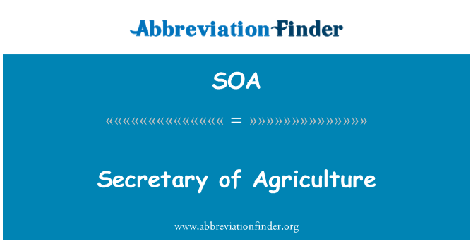SOA: Sekretè de agrikilti