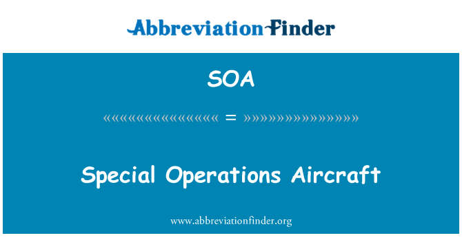 SOA: Èspesyal operasyon avyon