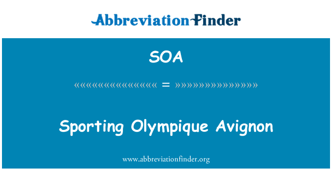 SOA: Sporting Olympique Avignon