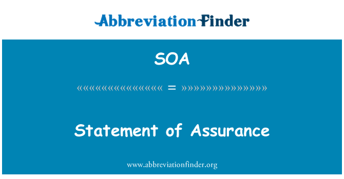 SOA: یقین دہانی کا بیان
