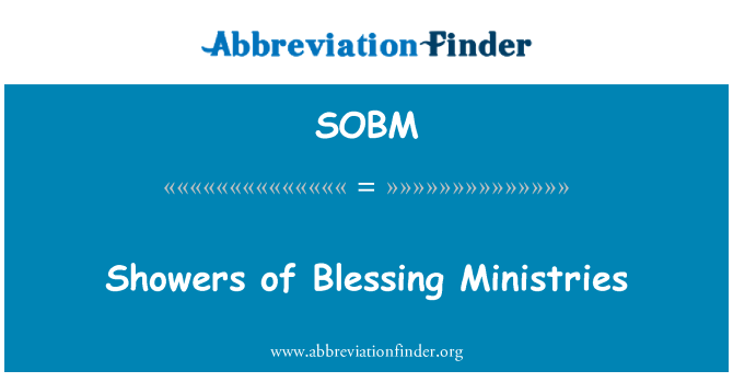 SOBM: Docce di benedizione ministeri