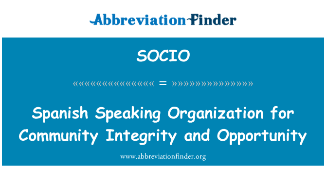 SOCIO: Spansk snakker organisasjonen for samfunnet integritet og mulighet