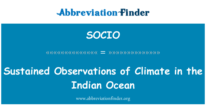 SOCIO: Sustained Observations of Climate in the Indian Ocean