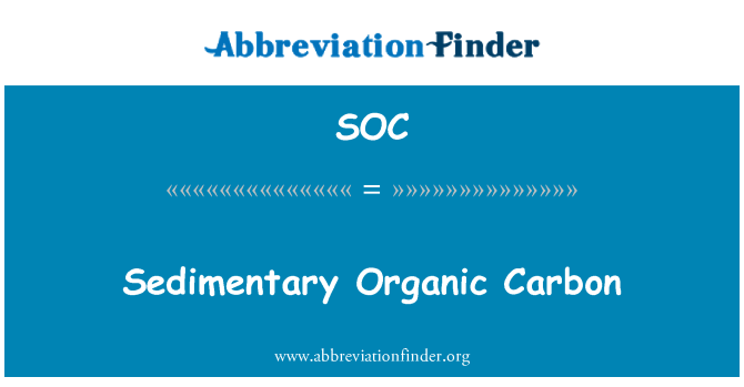SOC: Sedimentära organiskt kol