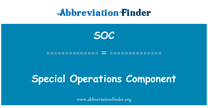 SOC: Komponen operasi khusus