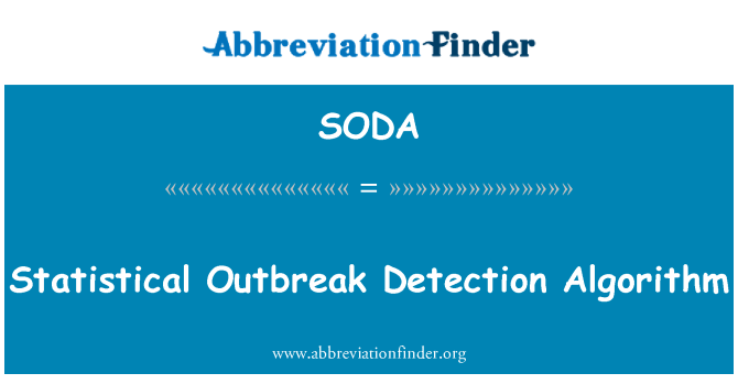 SODA: Algoritma pengesanan statistik wabak