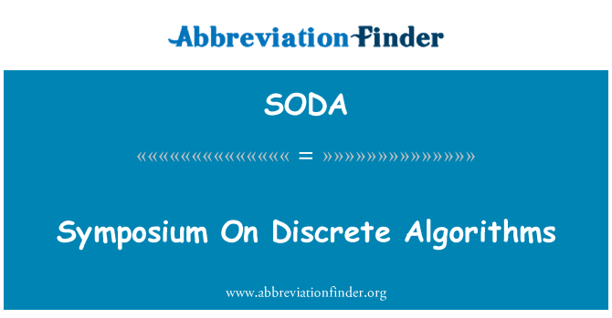 SODA: Symposium dwar algoritmi diskreti