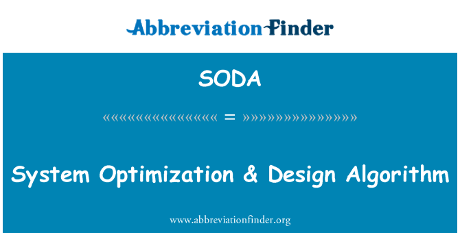 SODA: Pengoptimuman sistem & rekabentuk algoritma