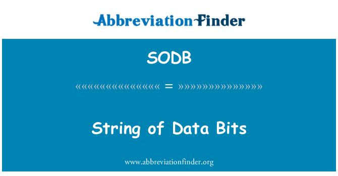 SODB: Cadena de Bits de dades