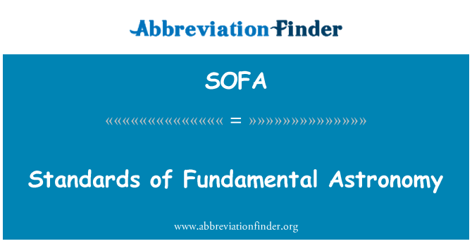 SOFA: Normes de Astwonomi fondamantal