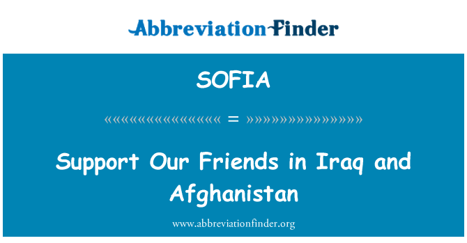 SOFIA: Støtte vores venner i Irak og Afghanistan