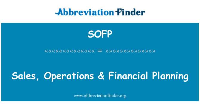 SOFP: Vertrieb, Operations & Finanzplanung