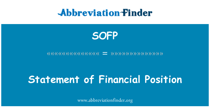 SOFP: Declaració de posició financera