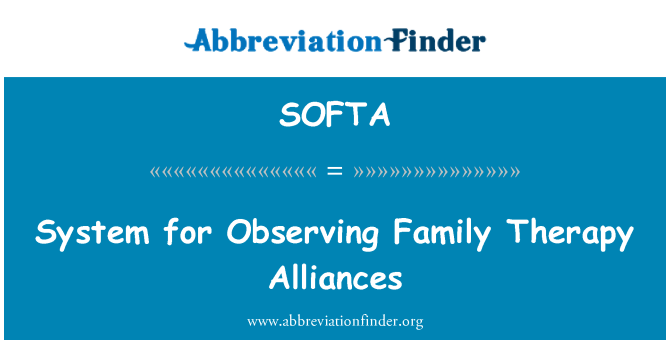 SOFTA: Sistema per l'osservazione di alleanze di terapia della famiglia