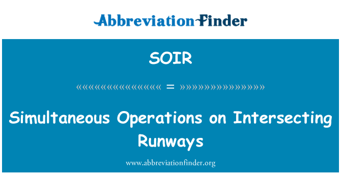SOIR: Operasi serentak pada bersilang landasan