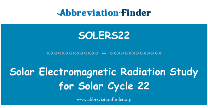 SOLERS22: Etid Rayonnement Électromagnétique solèy pou solèy ik 22