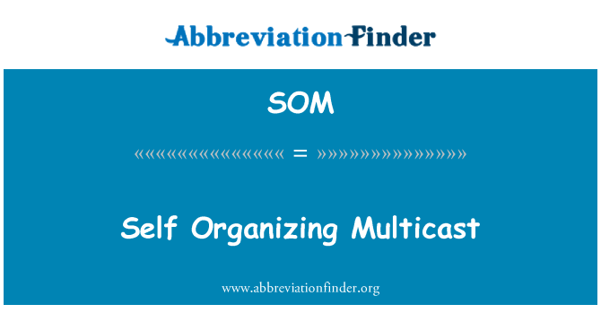 SOM: Self-Organizing Multicast