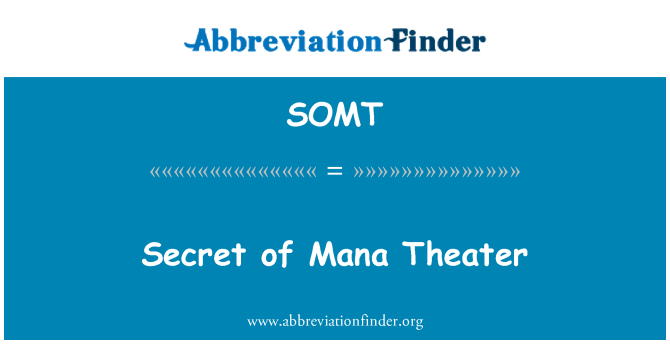 SOMT: Sigriet ta ' Mana Theatre