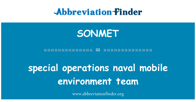 SONMET: tim ta ' l-ambjent mobbli Navali operazzjonijiet speċjali