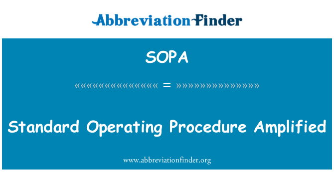 SOPA: Standard prosedyre forsterket