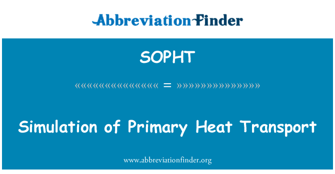 SOPHT: प्राथमिक गर्मी ट्रांसपोर्ट के अनुकार