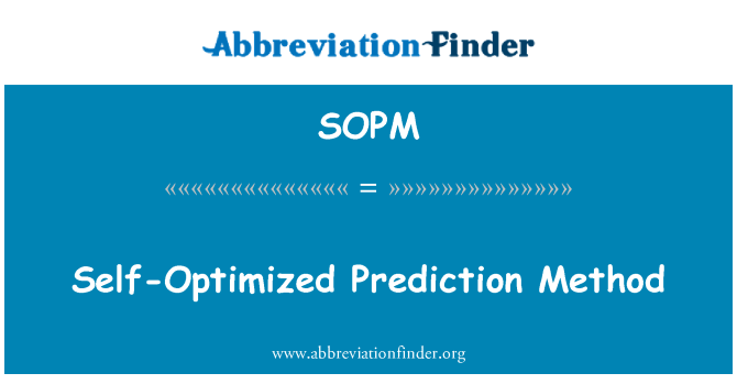 SOPM: Mètode de predicció auto-optimitzat
