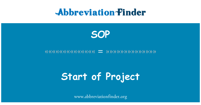 SOP: Begin van Project