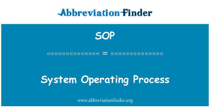 SOP: Sistem operasi proses