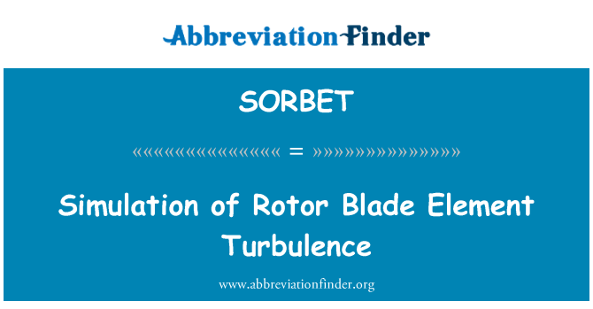 SORBET: Simulation de Rotor Blade élément Turbulence