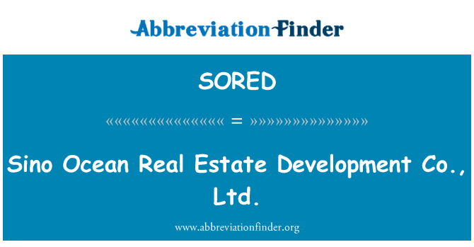 SORED: 中海房地产开发有限公司。